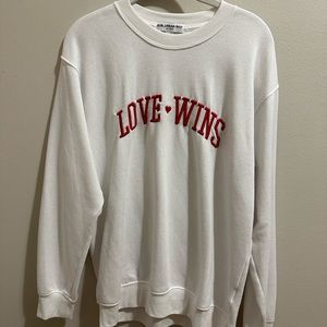 Love wins crew neck